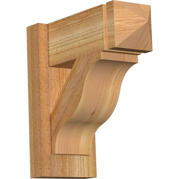 Ekena Millwork Funston Arts & Crafts Rough Sawn Outlooker, Western Red Cedar, 6"W x 14"D x 14"H OUT06X14X14FST03RWR - main